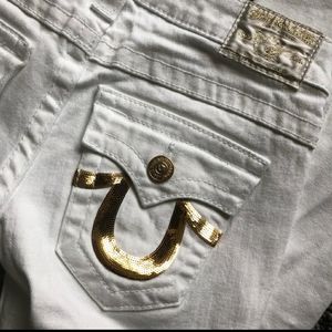 True Religion Gold Sequins Billy Fit 